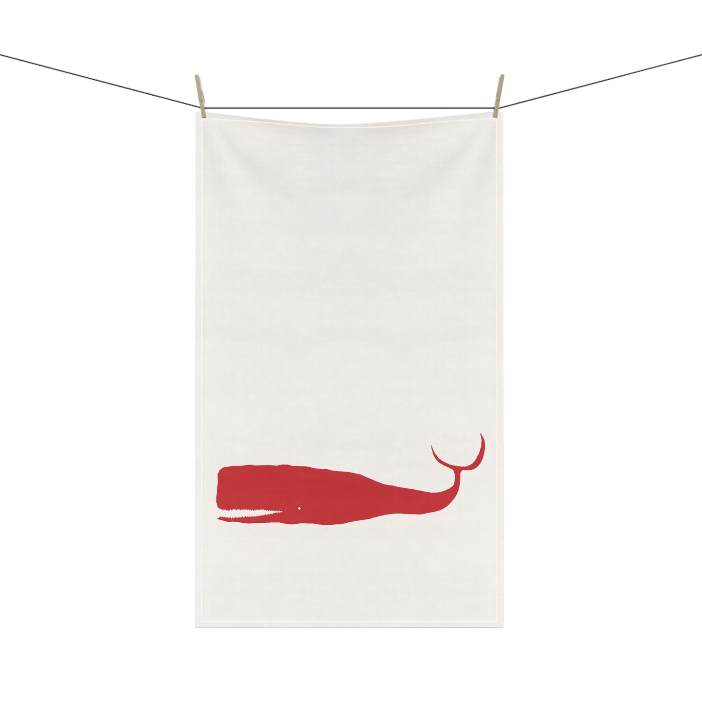 MOBY RED - Tea Towel/Napkin (100% Cotton)