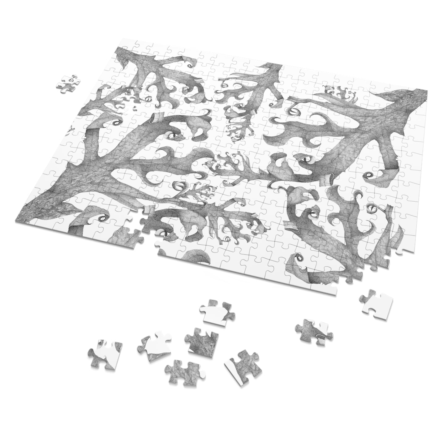 OAK LEAF -Jigsaw Puzzle with Tin