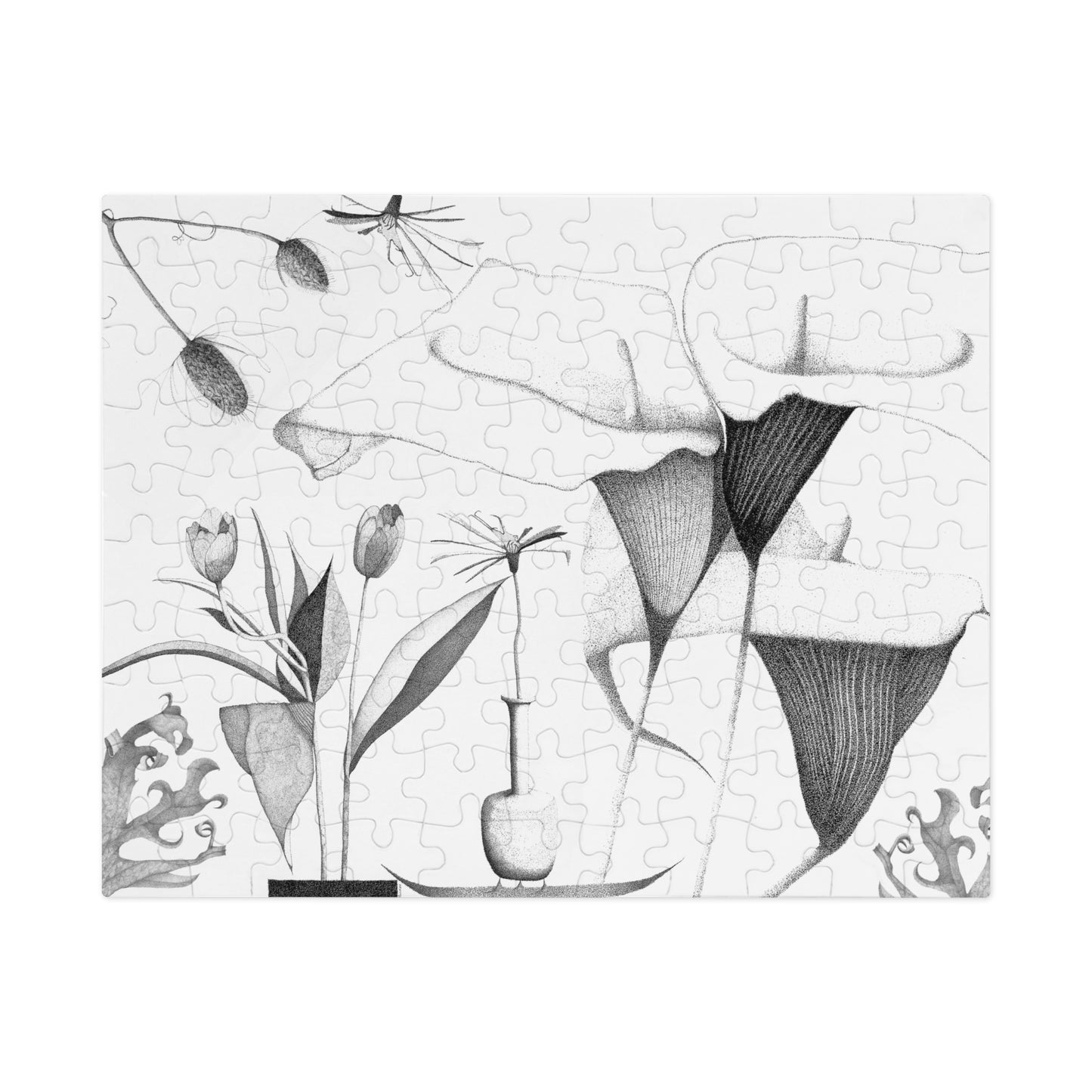 Floral Arrangement - Jigsaw Puzzle with Tin