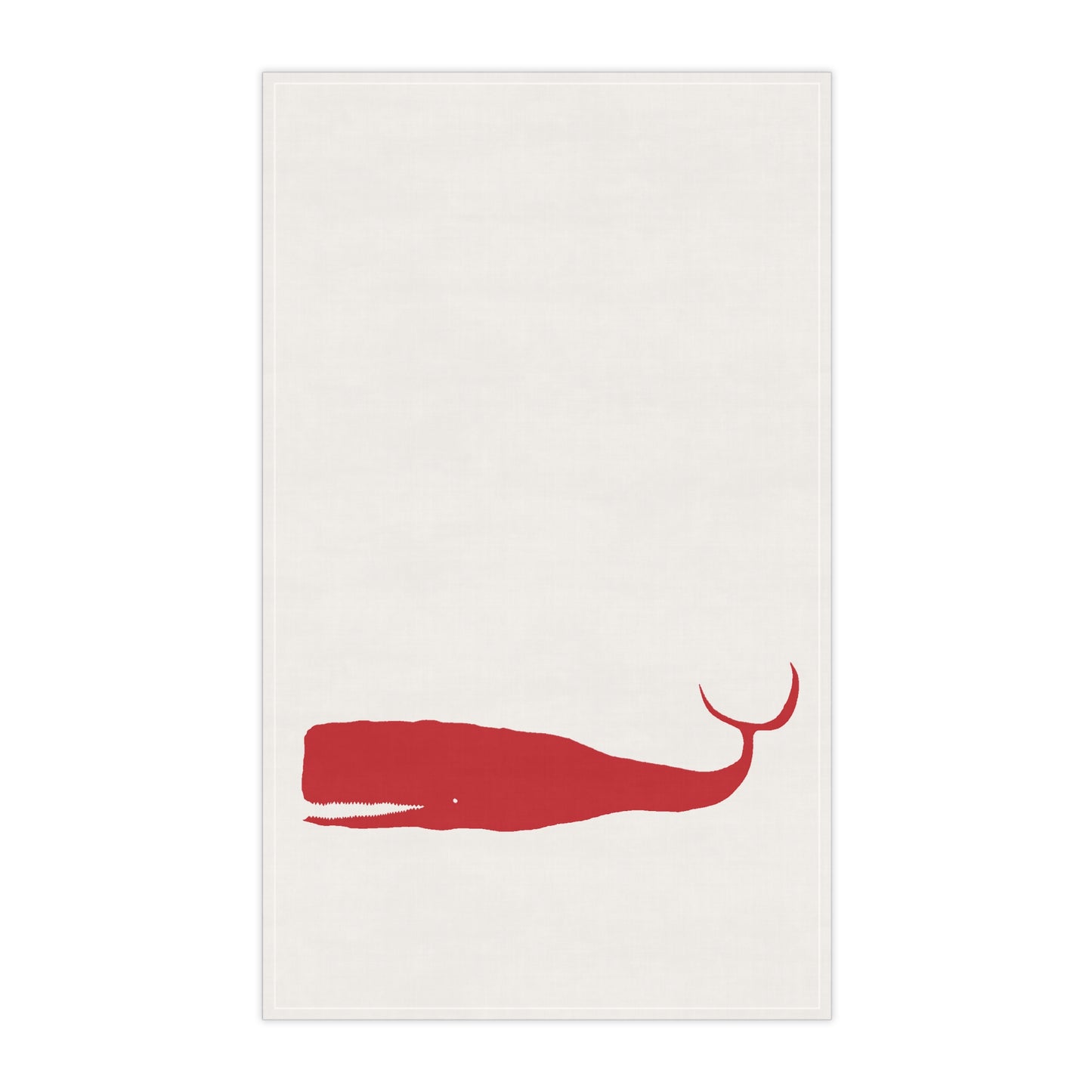 MOBY RED - Tea Towel/Napkin (100% Cotton)