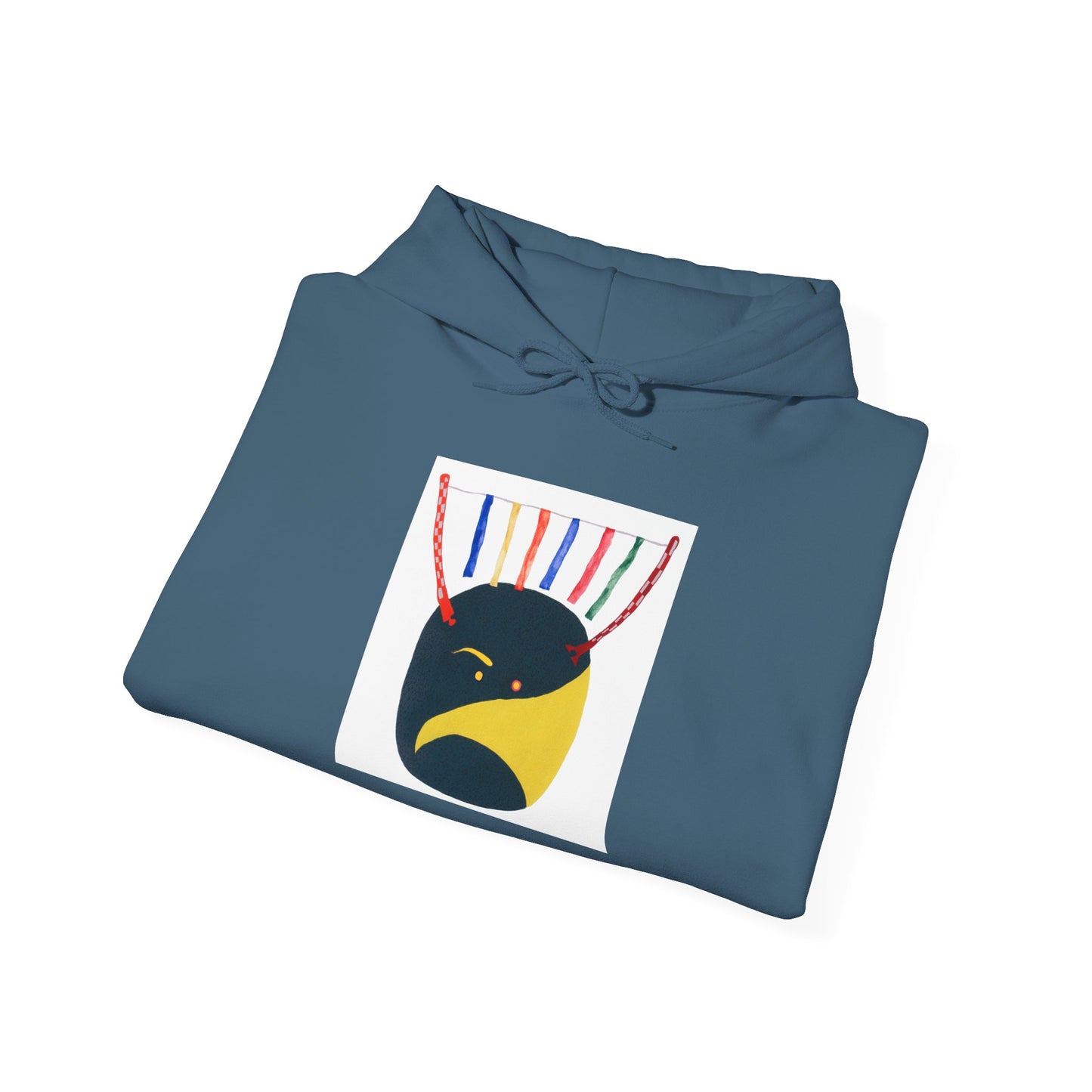 BIRD MASK White Heavy Blend™ Hooded Sweatshirt