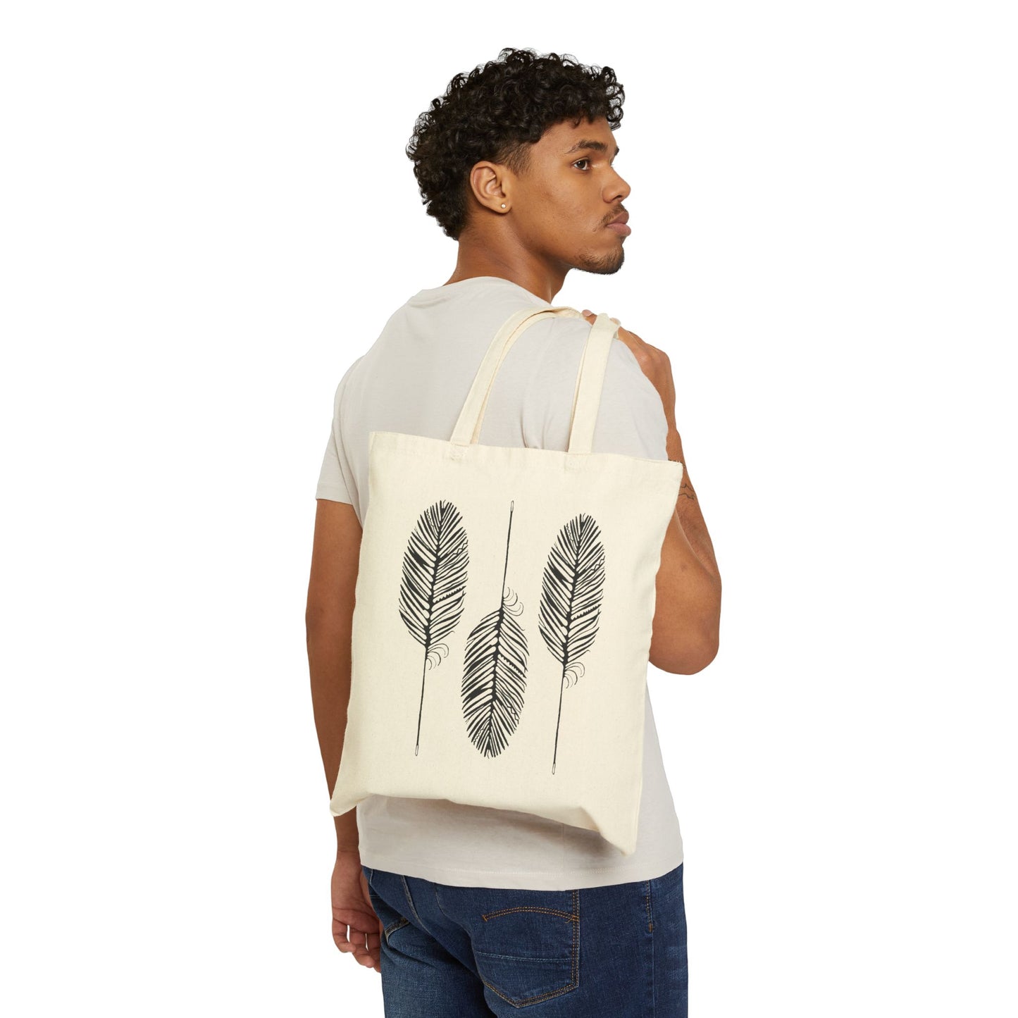 FEATHER FLIGHT 100% Cotton Canvas Tote Bag