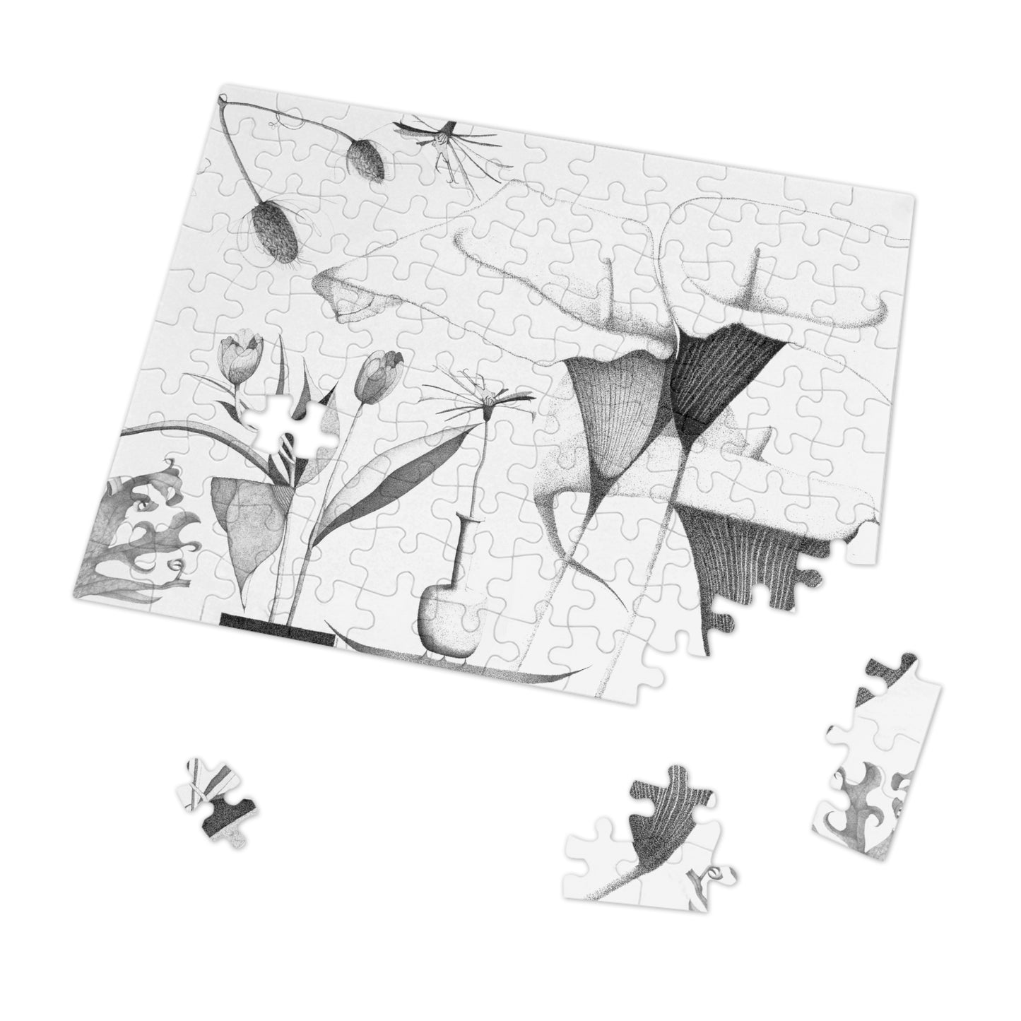 Floral Arrangement - Jigsaw Puzzle with Tin