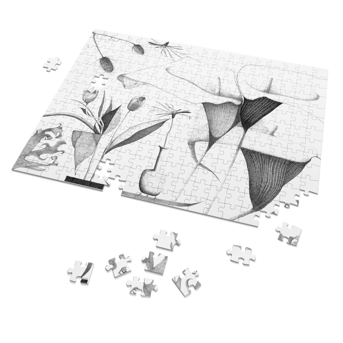 Floral Arrangement - Jigsaw Puzzle with Tin