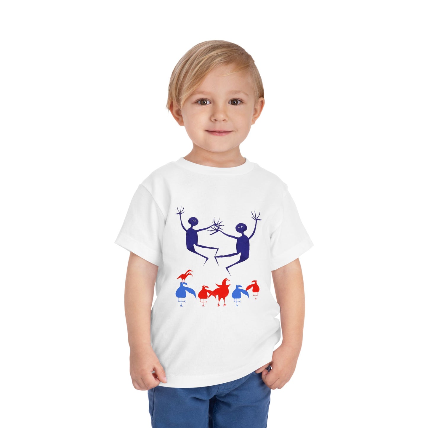 BLUE MAN with CHA CHA Toddler Short Sleeve Tee