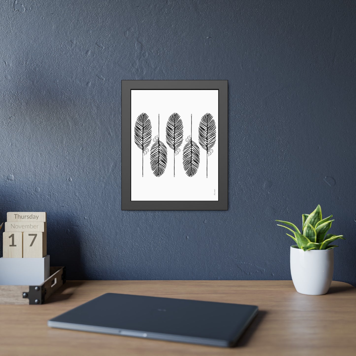 FEATHER FLIGHT - Framed Paper Print