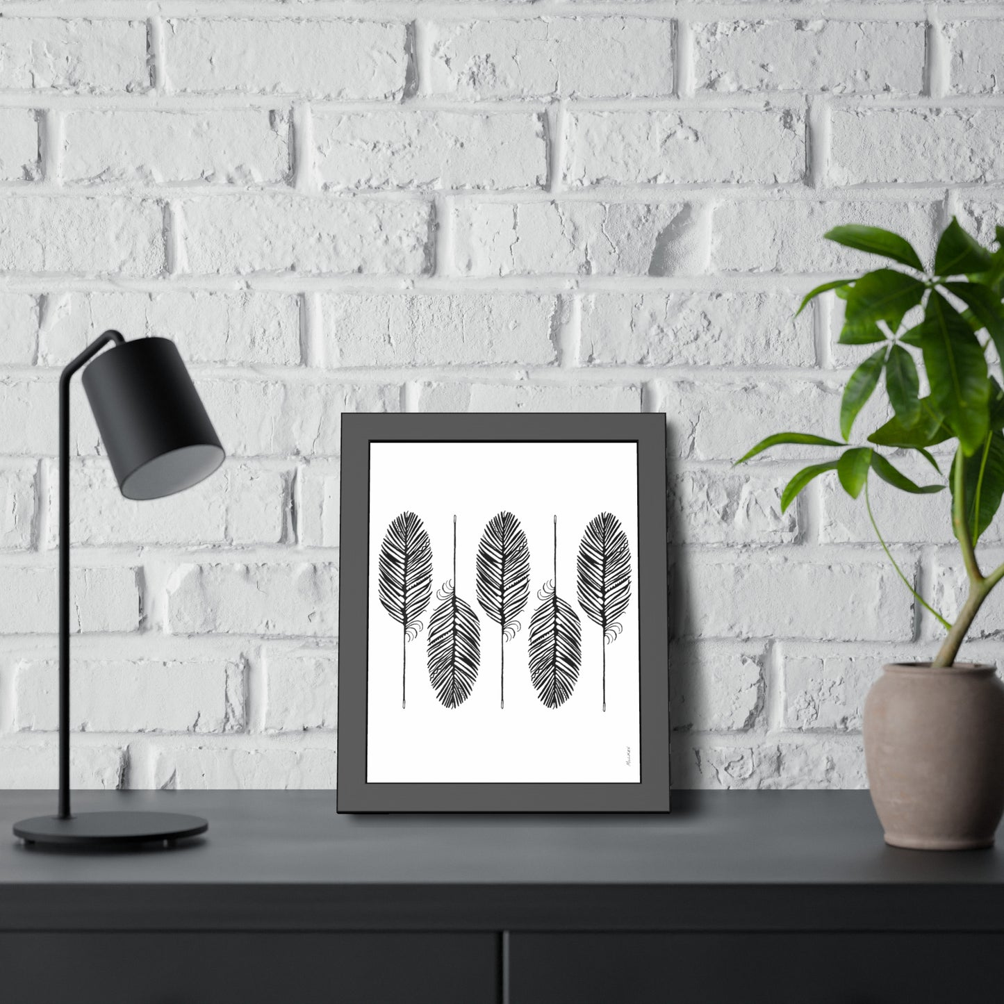 FEATHER FLIGHT - Framed Paper Print