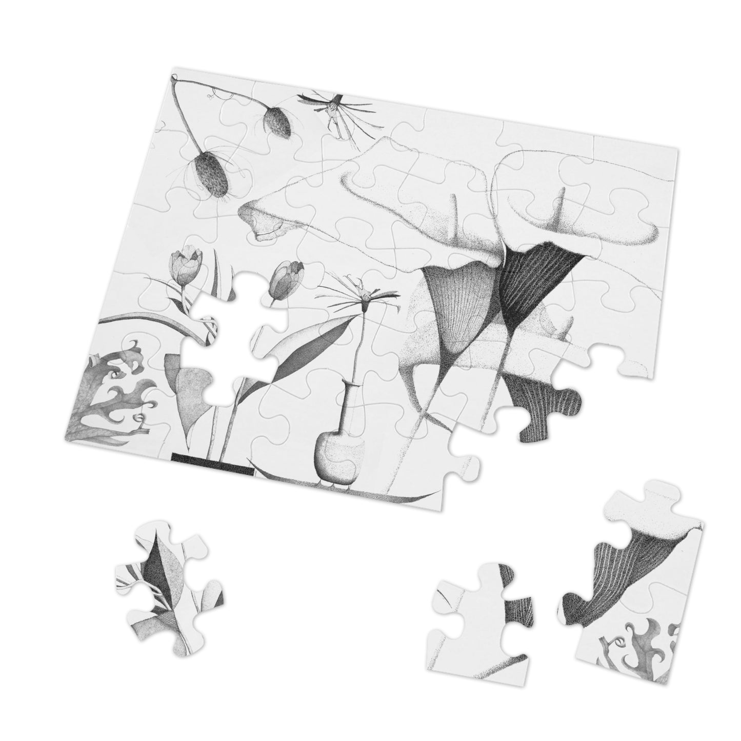 Floral Arrangement - Jigsaw Puzzle with Tin