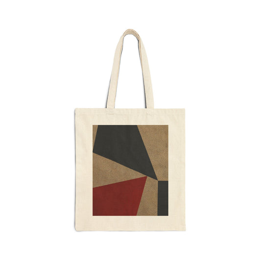 SHARDS: RED AND BLACK Cotton Canvas Tote Bag