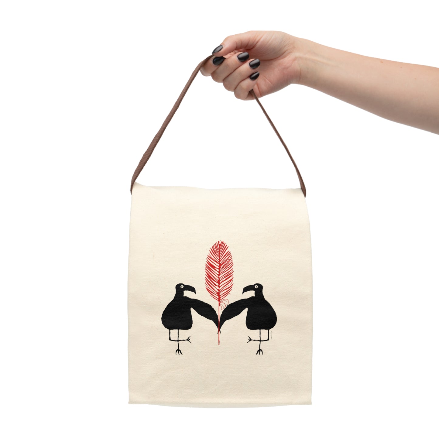 CHA CHA w FEATHER Lunch Bag With Strap