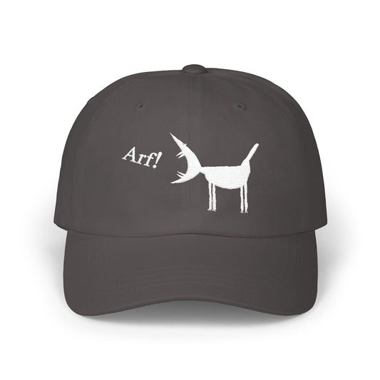 ARF! - White Embroidered Classic Style Cap