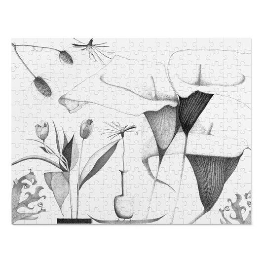 Floral Arrangement - Jigsaw Puzzle with Tin