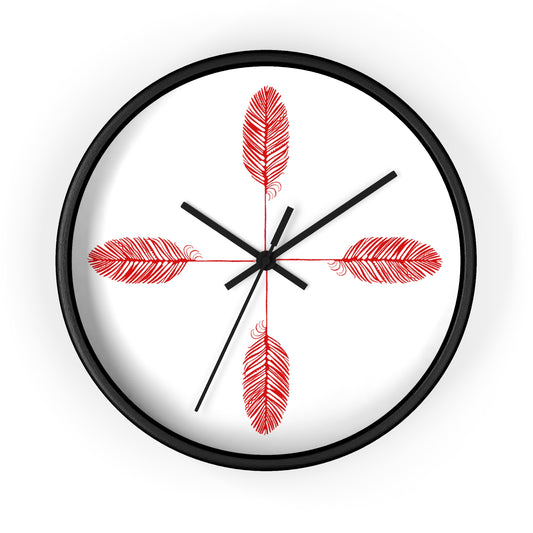 RED FEATHER-Wall Clock