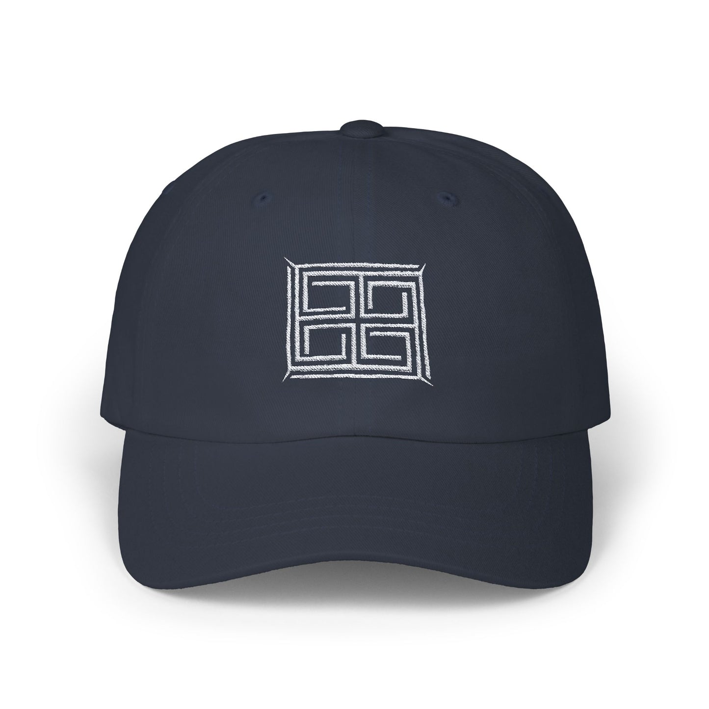 TIBETAN SYMBOL - White Embroidered Classic Style Cap