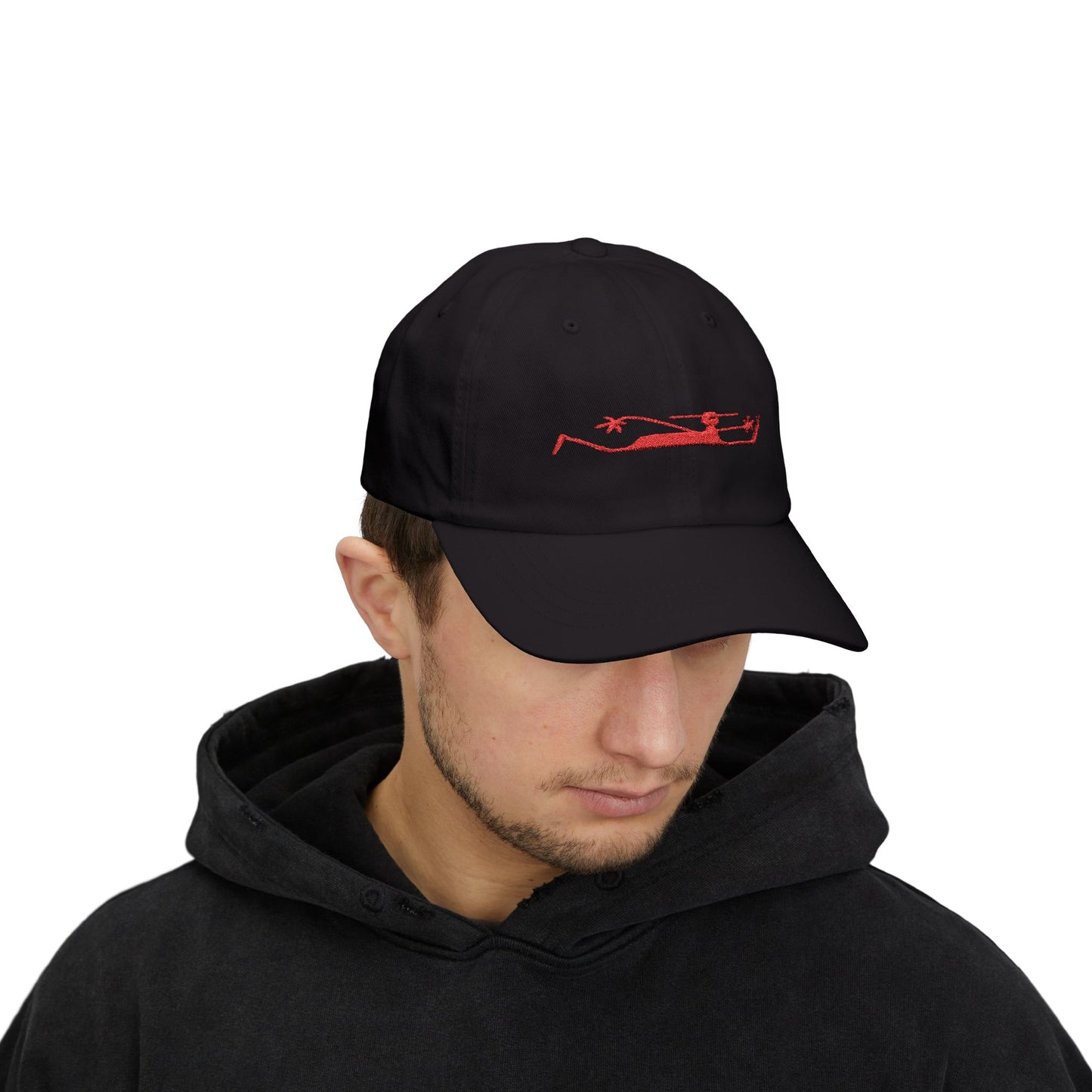 STRIVE - Red Embroidered Classic Style Cap
