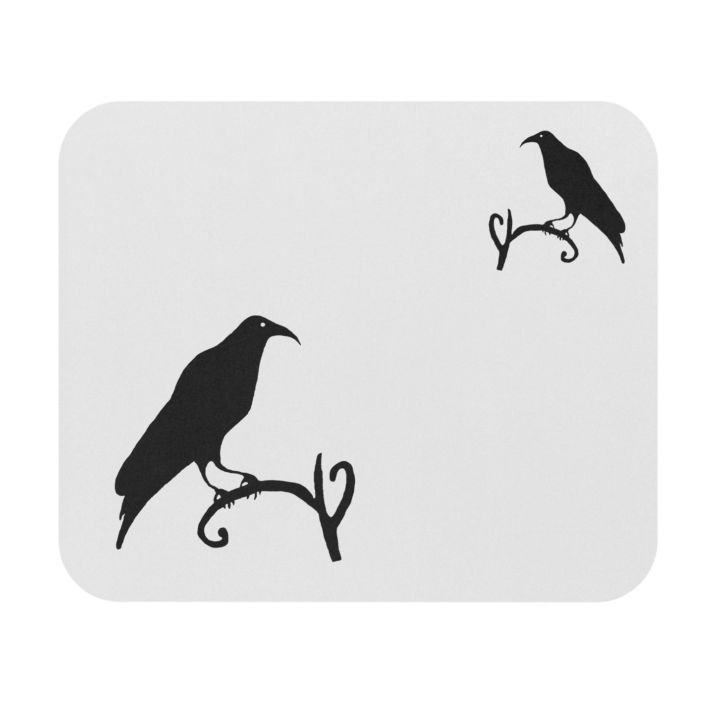 RAVEN - Black and White Mouse Pad (Rectangle)