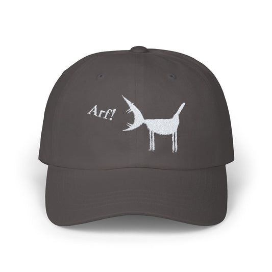 ARF! - White Embroidered Classic Style Cap