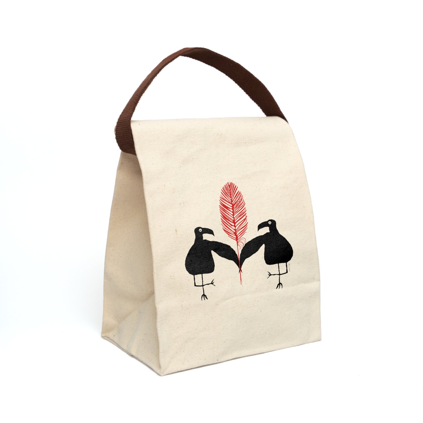 CHA CHA w FEATHER Lunch Bag With Strap