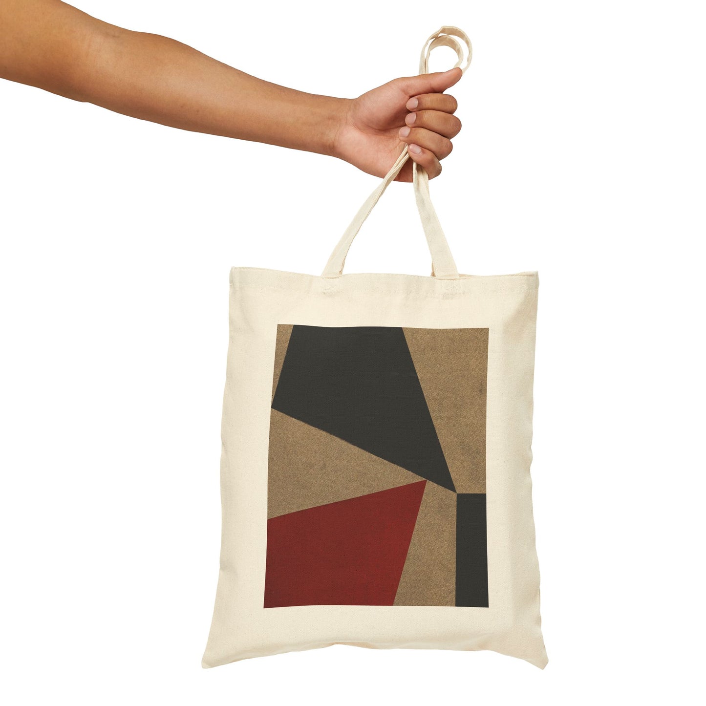 SHARDS: RED AND BLACK Cotton Canvas Tote Bag