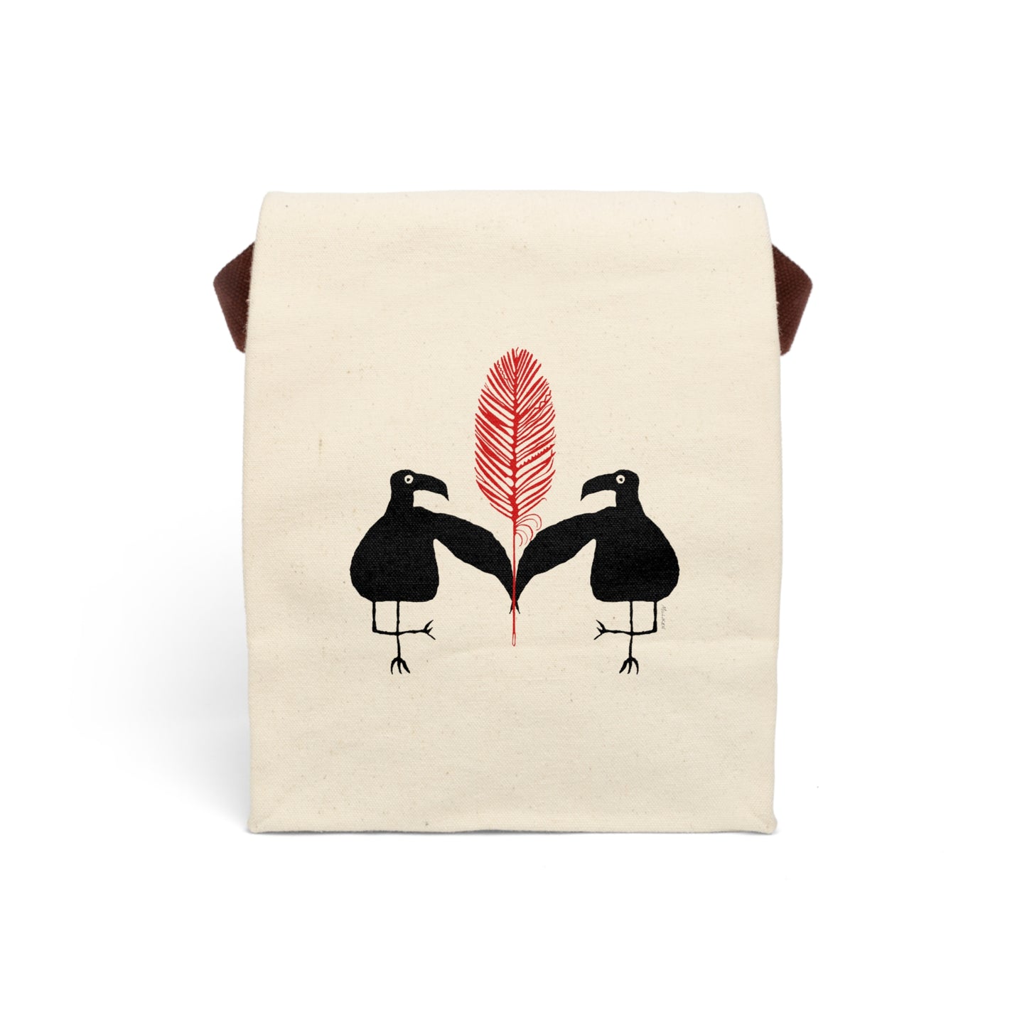 CHA CHA w FEATHER Lunch Bag With Strap
