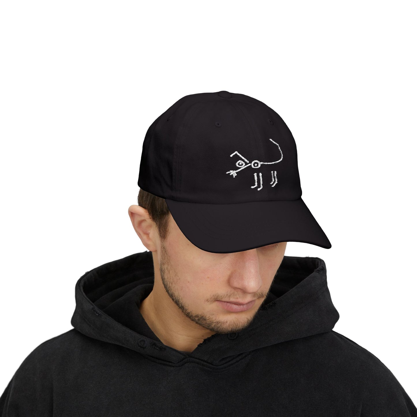 FEISTY - White Embroidered Classic Style Cap