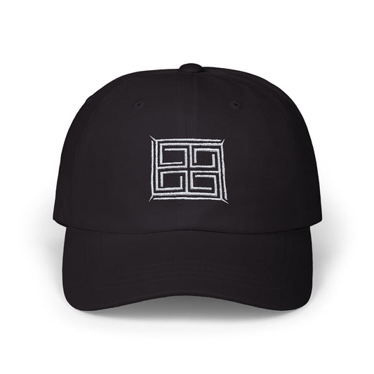 TIBETAN SYMBOL - White Embroidered Classic Style Cap