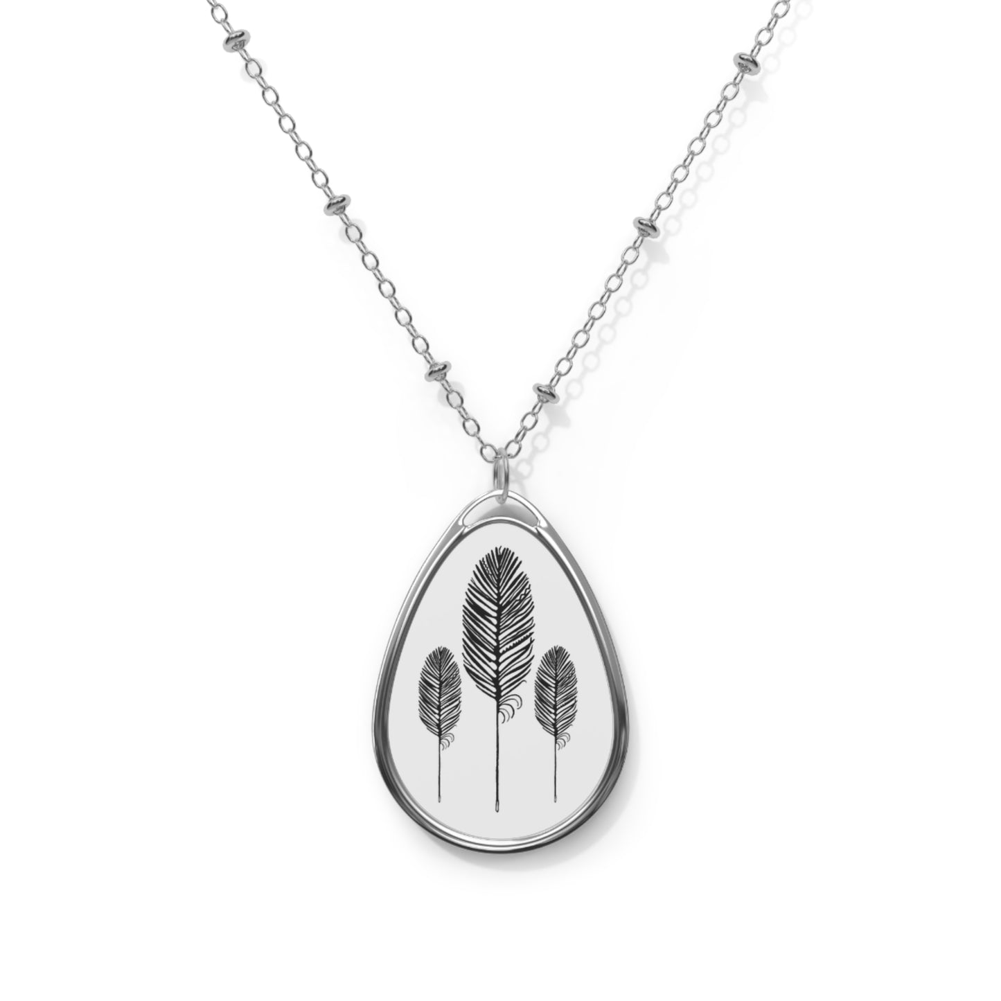 FEATHER FLIGHT - Oval Necklace