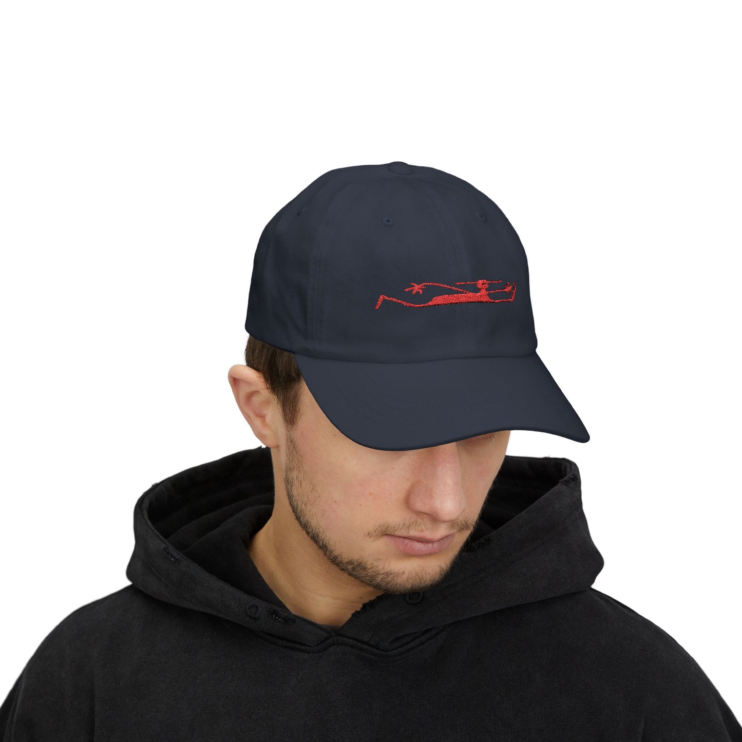 STRIVE - Red Embroidered Classic Style Cap