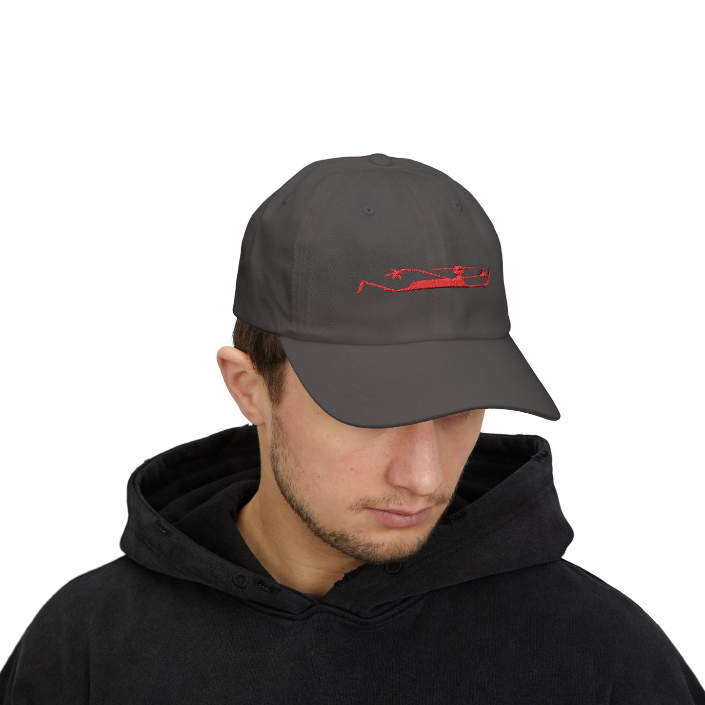 STRIVE - Red Embroidered Classic Style Cap