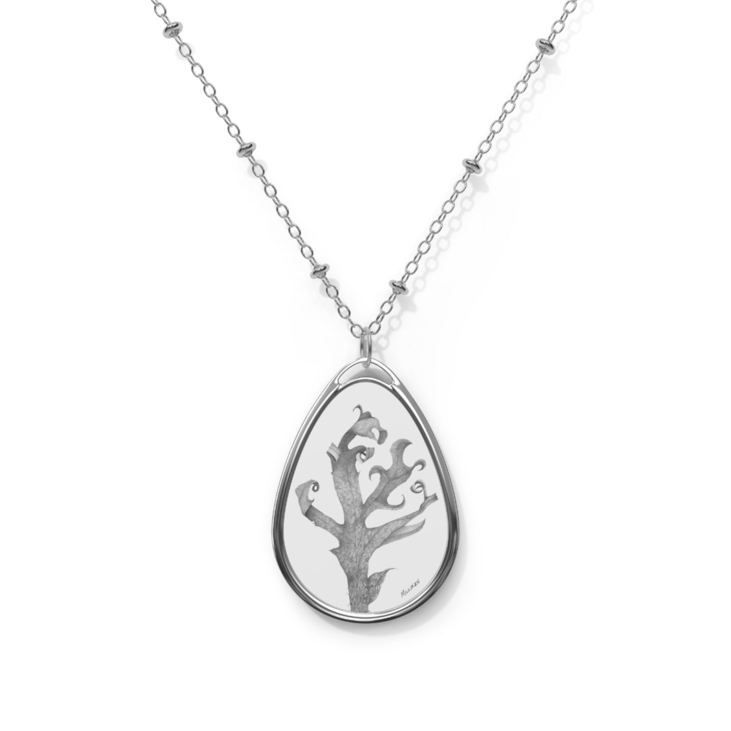 OAK LEAF - Oval Necklace