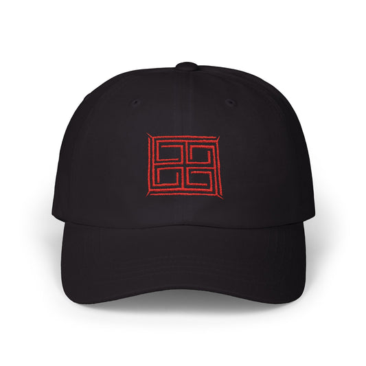 TIBETAN SYMBOL - Red Embroidered Classic Style Cap