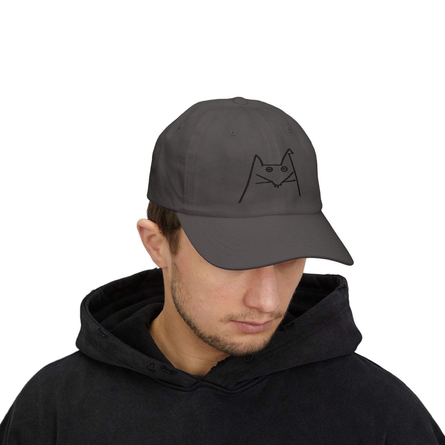 SNAG - Black Embroidered Classic Style Cap