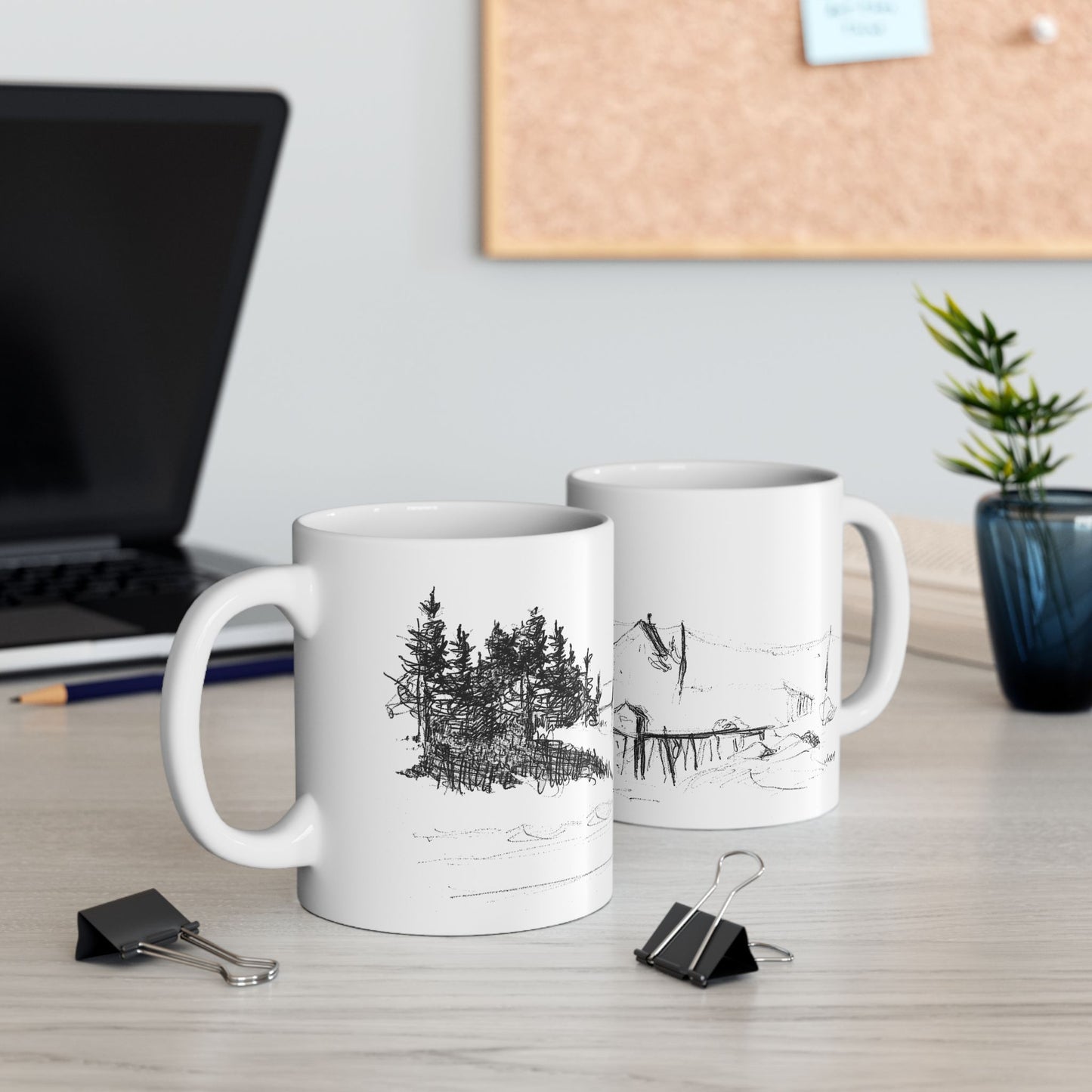 HARBOR PIER - Ceramic Mug  11oz,  15 oz